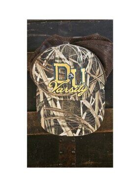 Mens DU Varsity‎ Hat by Ducks Unlimited Waterfowl Hunting Camo Adjustable